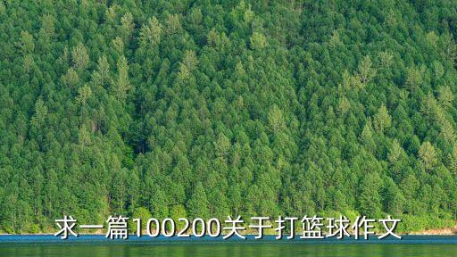 求一篇100200關于打籃球作文