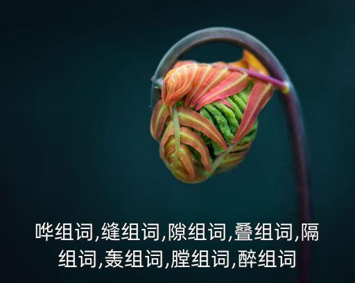 嘩組詞,縫組詞,隙組詞,疊組詞,隔組詞,轟組詞,膛組詞,醉組詞