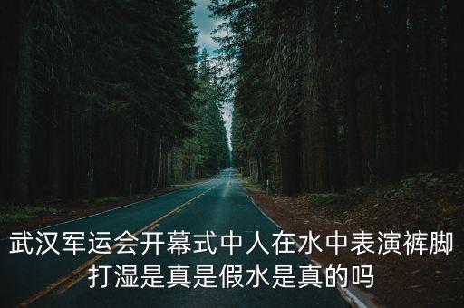 武漢軍運會開幕式中人在水中表演褲腳打濕是真是假水是真的嗎