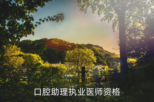 口腔助理執(zhí)業(yè)醫(yī)師資格