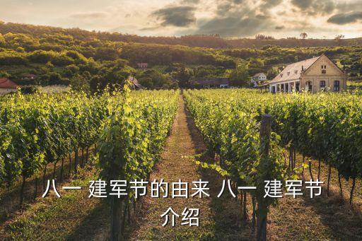  八一 建軍節的由來 八一 建軍節介紹