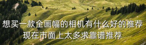 全畫幅相機推薦，有沒有性價比高的全畫幅單反相機推薦