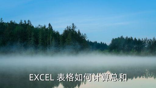EXCEL 表格如何計(jì)算總和