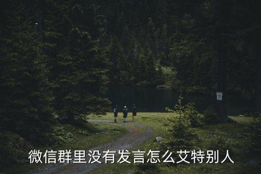  微信群里沒(méi)有發(fā)言怎么艾特別人