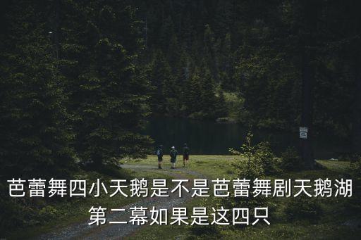 芭蕾舞四小天鵝是不是芭蕾舞劇天鵝湖第二幕如果是這四只