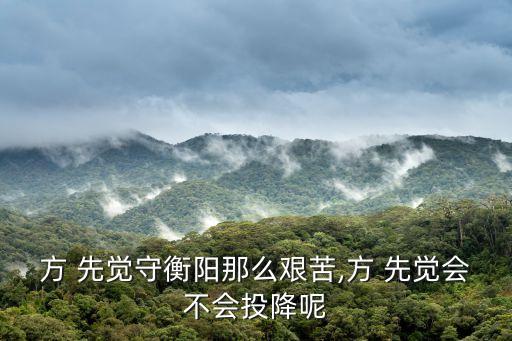 方 先覺守衡陽那么艱苦,方 先覺會不會投降呢