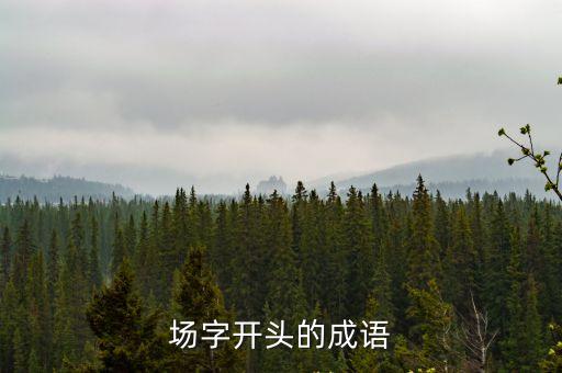 場字開頭的成語