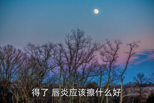 得了 唇炎應該擦什么好
