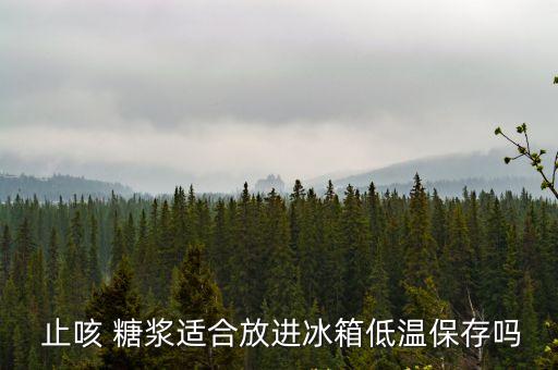  止咳 糖漿適合放進冰箱低溫保存嗎