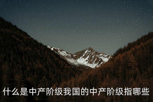 什么是中產(chǎn)階級(jí)我國(guó)的中產(chǎn)階級(jí)指哪些