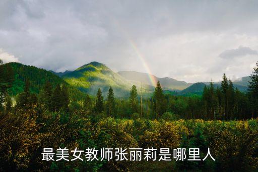 最美女教師張麗莉是哪里人