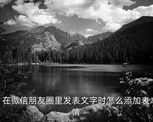 在微信朋友圈里發(fā)表文字時怎么添加表情