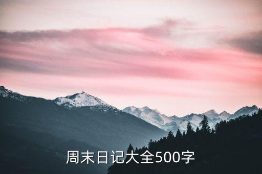周末日記大全500字