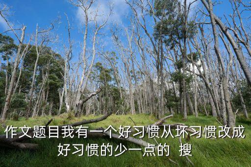 好習慣壞習慣，作文我的好習慣和我的壞習慣六百字