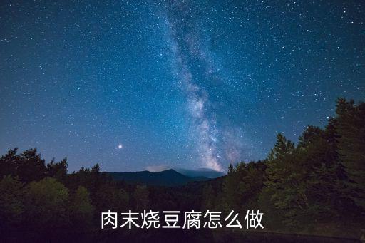 肉末燒豆腐怎么做