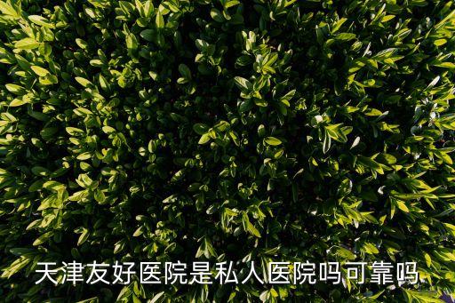 天津友好醫(yī)院是私人醫(yī)院嗎可靠嗎