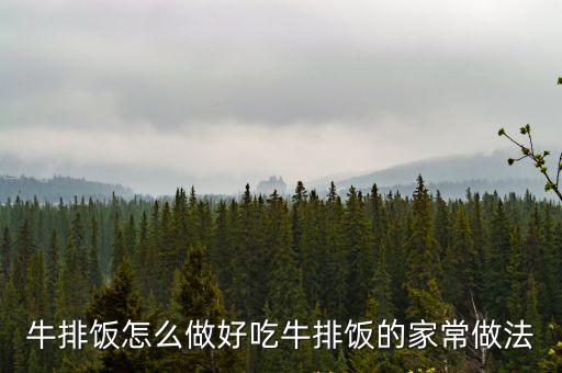 牛排飯怎么做好吃牛排飯的家常做法