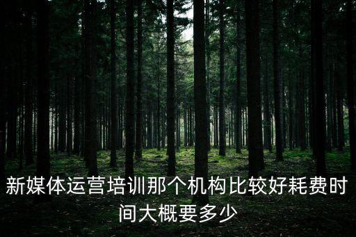 新媒體運營培訓，零基礎如何學習新媒體運營