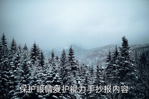 保護(hù)眼睛愛護(hù)視力手抄報(bào)內(nèi)容