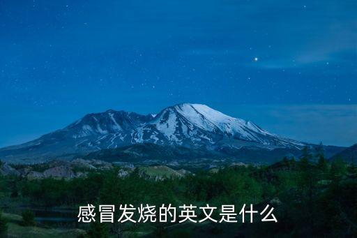 感冒發(fā)燒的英文是什么
