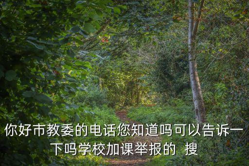你好市教委的電話您知道嗎可以告訴一下嗎學校加課舉報的  搜