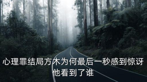 心理罪結局方木為何最后一秒感到驚訝他看到了誰
