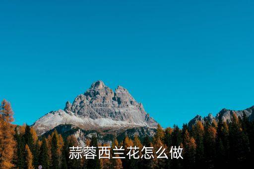 蒜蓉西蘭花怎么做，蒜蓉西蘭花的做法