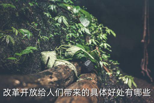 改革開(kāi)放給人們帶來(lái)的具體好處有哪些