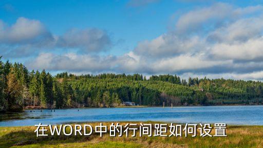 在WORD中的行間距如何設(shè)置