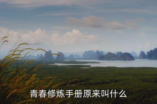 青春修煉手冊原來叫什么