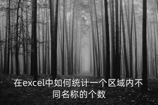在excel中如何統計一個區域內不同名稱的個數
