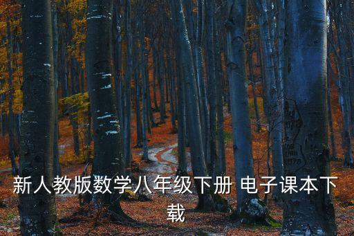 新人教版數學八年級下冊 電子課本下載