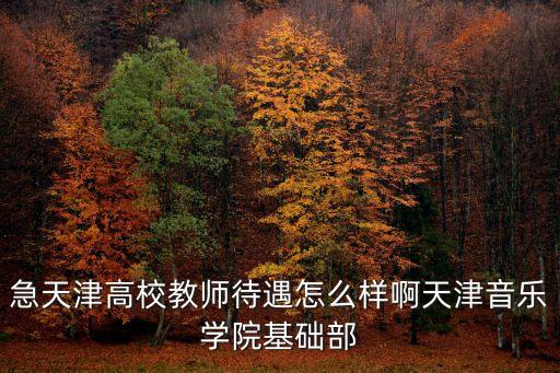 急天津高校教師待遇怎么樣啊天津音樂學院基礎部