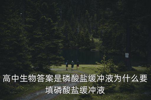 高中生物答案是磷酸鹽緩沖液為什么要填磷酸鹽緩沖液