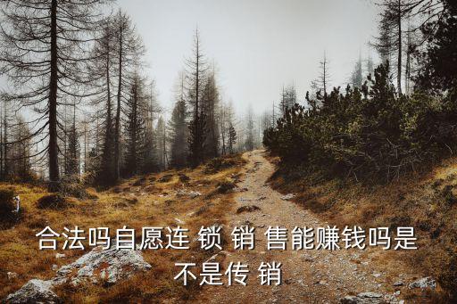 合法嗎自愿連 鎖 銷 售能賺錢嗎是不是傳 銷