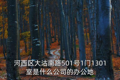 河西區(qū)大沽南路501號1門1301室是什么公司的辦公地