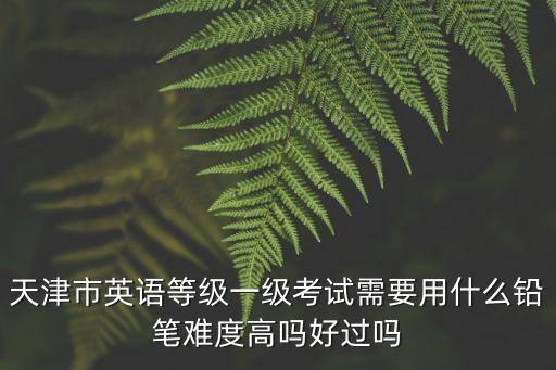 天津市英語等級一級考試需要用什么鉛筆難度高嗎好過嗎