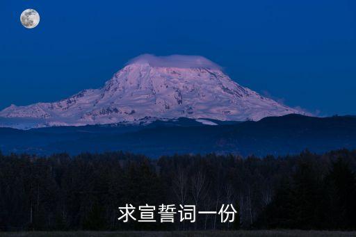 求宣誓詞一份