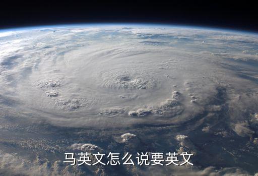 馬英文怎么說(shuō)要英文