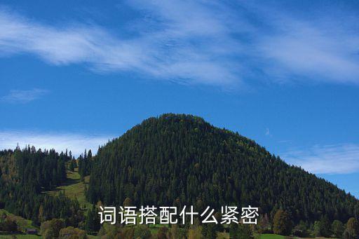 緊密，詞語搭配什么緊密