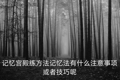 記憶宮殿練方法記憶法有什么注意事項或者技巧呢