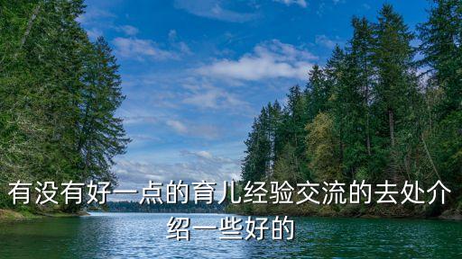 有沒有好一點的育兒經驗交流的去處介紹一些好的