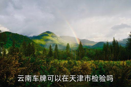 云南車牌可以在天津市檢驗(yàn)嗎