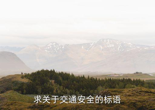 求關于交通安全的標語