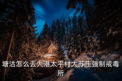 塘沽怎么去大港太平村大蘇莊強制戒毒所