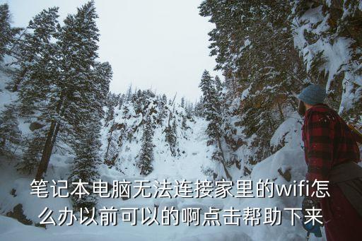 筆記本電腦無(wú)法連接家里的wifi怎么辦以前可以的啊點(diǎn)擊幫助下來(lái)