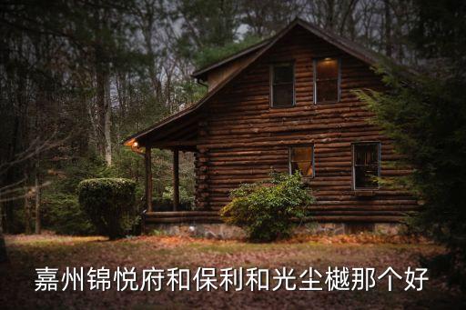 嘉州錦悅府和保利和光塵樾那個好