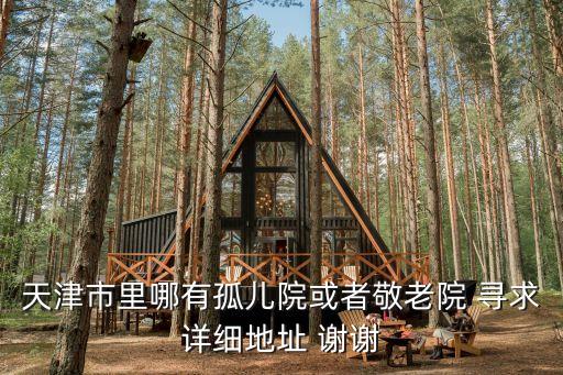 天津市里哪有孤兒院或者敬老院 尋求詳細(xì)地址 謝謝
