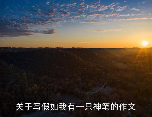 關于寫假如我有一只神筆的作文