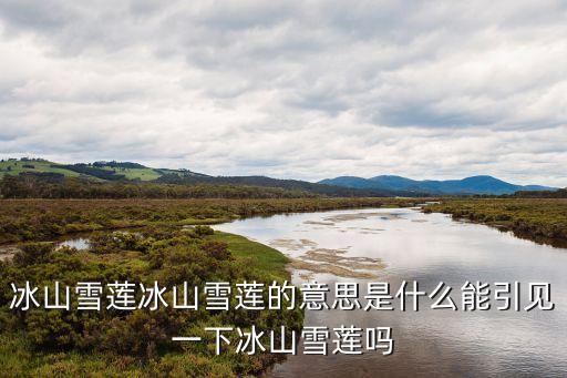 冰山雪蓮冰山雪蓮的意思是什么能引見一下冰山雪蓮嗎